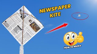 Newspaper Kite Easy  How to make Newspaper Kite at Home  Paper Kite Making Easy  Origami Kite [upl. by Aleemaj821]