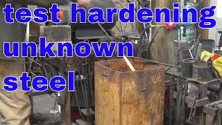 Test hardening unknown steels  basic blacksmithing [upl. by Peppel]