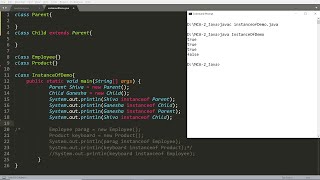 Java  instanceof Operator  with Practical Demonstrations [upl. by Ocsecnarf]