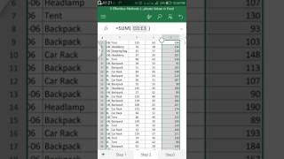 How to use sum formula in mobile excel [upl. by Leur976]