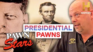 Pawn Stars PRICEY PRESIDENTIAL PAWNS Mega Compilation [upl. by Nylorahs]