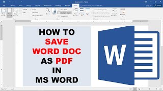 How To Convert Word Doc as PDF [upl. by Brezin]