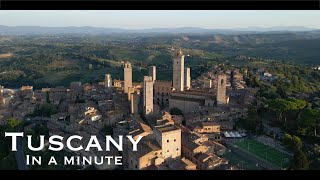 TUSCANY in a minute 🇮🇹  Drone cinematic tour [upl. by Maximo]