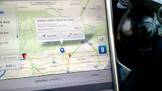 Tesla model S calendar integration with navigation [upl. by Assadah]