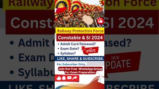 RPF Constable Admit Card 2024  How To Download RPF Admit Card  rpfadmitcard rpfexamdate [upl. by Llehsram]