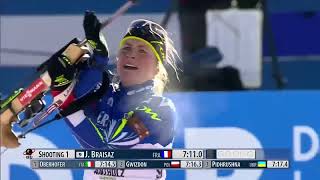 201516 biathlon 75 km donne Anterselva  Podchufarova Wierer Yurlova [upl. by Eissel]