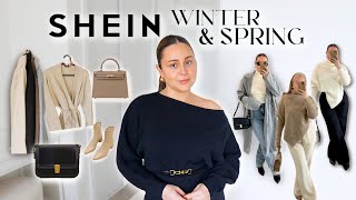 SHEIN WINTER INTO SPRING HAUL 2024  Classy Minimal Everyday amp Work Outfit Ideas Wardrobe Basics [upl. by Roti]