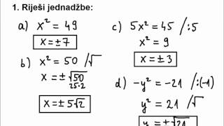 Kvadratna jednadžba  3 dio [upl. by Krause566]