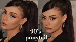 Quick amp Easy 90s Ponytail Tutorial  Trendy [upl. by Wons]