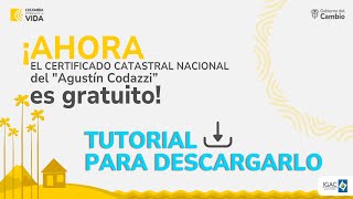 Tutorial descarga gratuita del Certificado Catastral del Agustín Codazzi [upl. by Ylluz]