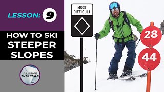 RED amp BLACK RUNS  How to ski steeper slopes [upl. by Tterej]