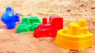 ¡Juega con los moldes de barro Vídeo para niños Juegos en el arenal [upl. by Marutani]