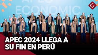 APEC 2024 Líderesabandonan el Centro de Convenciones al cierre de la cumbre de Lima  Gestión [upl. by Ecirtram]