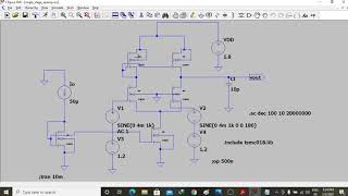 Design of diffrential amplifier gain gain bandwidth frequencey response etc using LTspice [upl. by Paehpos]