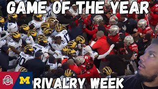 Michigan vs Ohio State Reaction  College Footballs BIGGEST RIVALRY [upl. by Ancilin]