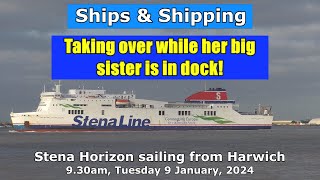 While her Big Sister is in Dock Stena Horizon sails from Harwich 9 January 2023 [upl. by Sharon]