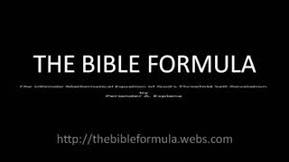 THE BIBLE FORMULA by Periander A Esplana [upl. by Konrad]