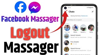 How To Logout On Facebook Messenger  Facebook Messenger Logout Kaise Kare [upl. by Ailla185]