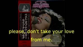 Donna Summer  MacArthur Park Suite LYRICS  SHM quotLive and Morequot 1978 [upl. by Ebonee]