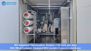 120m3day Containerized Reverse Osmosis Seawater Desalination Plant Zhuhai Wangyang Water Treatment [upl. by Granniah]