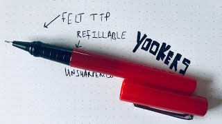 Yookers Pen Review  Fountain Pen Ink In a Felt Tip [upl. by Arbrab]