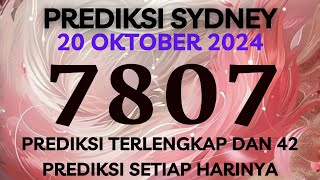 PREDIKSI SIDNEY HARI INI 20 OKTOBER 2024  BOCORAN SYDNEY MALAM INI  RUMUSAN SDY JITU TERBARU [upl. by Ivar]