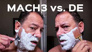 Gillette Mach3 vs Blackland Razors Blackbird Premium DE Safety Razor — average guy tested [upl. by Annaihr]