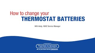 How to Change your Thermostat Batteries [upl. by Feldstein]