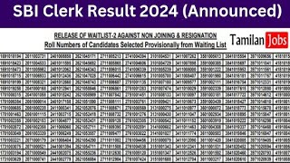 SBI Clerk Result 2024  Check SBI Clerk prelims Result here [upl. by Kinnie843]