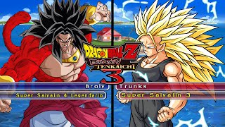 SSJ4 Broly VS SSJ3 Z Fighters 1v5  DBZ Budokai Tenkaichi 3 Mods [upl. by Lucais]