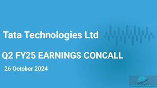 Tata Technologies Ltd Q2 FY2425 Earnings Concall [upl. by Yarahs]