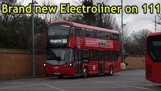 BRAND NEW Bus Journey on the 111  3001 LV72 BYT  Wright Streetdeck Electroliner EV [upl. by Critta874]