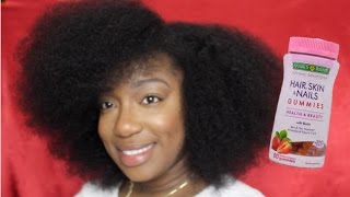 GROW YOUR NATURAL HAIR FAST with Natures Bounty Hair Skin Nails Gummies Update 2 [upl. by Eliga]