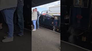 Passing by Romney Hythe amp Dymchurch Railway No 6 Samson steamlocomotive steamengine shorts [upl. by Nal476]