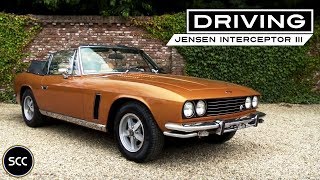 JENSEN INTERCEPTOR 3 III Convertible 1975  Test drive in top gear  V8 engine sound  SCC TV [upl. by Kaylil]