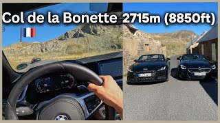 BMW Z4 ROADTRIP on 2715m 8850ft  Col de la Bonette POV  Pure Driving  SOUND [upl. by Moreville924]