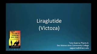 CC How to Pronounce liraglutide Victoza Backbuilding Pharmacology [upl. by Mor]