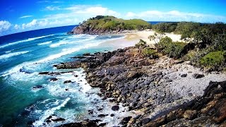 Drone view of Cabarita Beach  Hubsan 501SS [upl. by Ilahsiav]