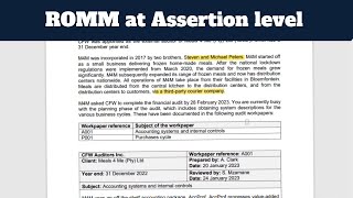 Risk of material misstatement at Assertion level Example [upl. by Modla]