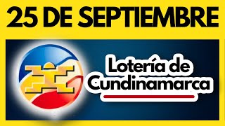 LOTERIA DE CUNDINAMARCA último sorteo del lunes 25 de septiembre de 2023 ✅ [upl. by Bathsheeb]