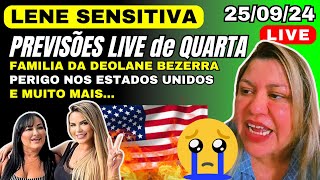 LENE SENSITIVA LIVE PREVISÕES de QUARTA 250924 🙏 lenesensitiva gustavolima deolane [upl. by Creigh617]