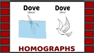 Homographs  Examples of 25 homograph pairs  English Vocabulary  Homophones  Homonyms [upl. by Horace]