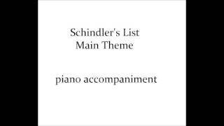 Schindlers List part I piano accompaniment [upl. by Wharton]