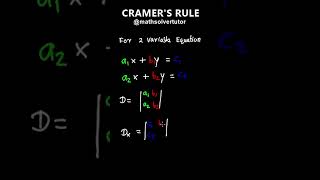 Cramers Rule for 2x2 matrix [upl. by Hartzel]