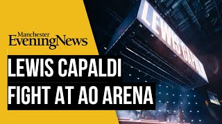 Lewis Capaldi Manchester gig at AO Arena where a fight broke out in the audience [upl. by Anwahsiek483]