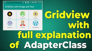 Android GridView with Base Adapter  Android Grid View  Base Adapter in Android  Android Tutorial [upl. by Thomas]