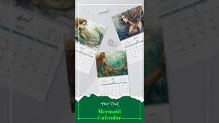 2025 Fantasy Mermaid Art Wall Calendar Planner [upl. by Kern774]