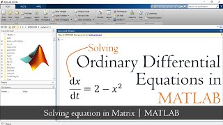 how to solve differential equations in matlab  MATLAB TUTORIAL  Ordinary Differential Equation [upl. by Calabrese]