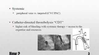 Thrombolytic therapy for pulmonary thromboembolism part 2 How [upl. by Kora]