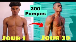 200 POMPES PENDANT 30 JOURSRÉSULTAT😱CHALLENGEMON INCROYABLE TRANSFORMATION CORPORELLE EN 30 JOURS [upl. by Hanford638]